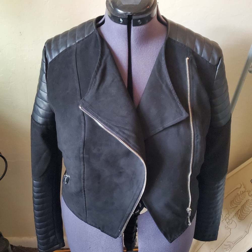 Guess faux leather and suede jacket